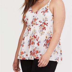 Ivory challis babydoll cami